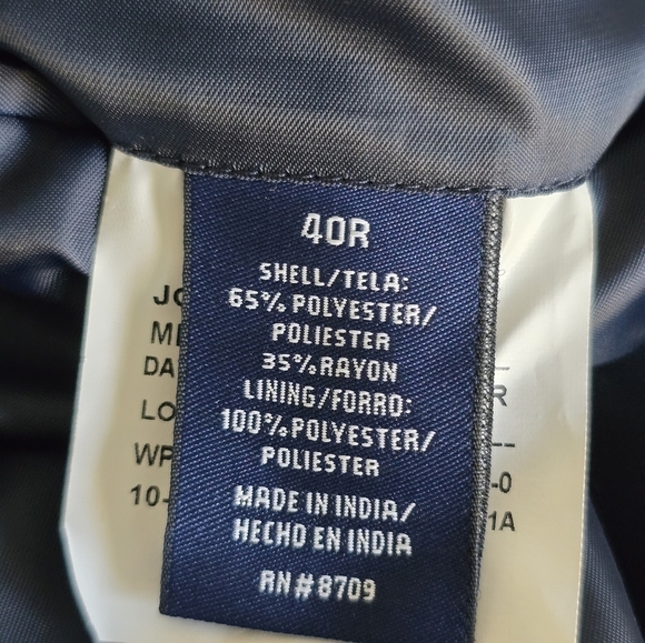 Stafford Essential Blazer Sports Coat Mens 40R Blue  Regular Fit Career - Picture 11 of 13